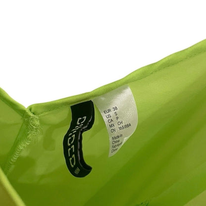 Divided Fluorescent Highlighter V-Neck A-Line Billowy Mini Dress