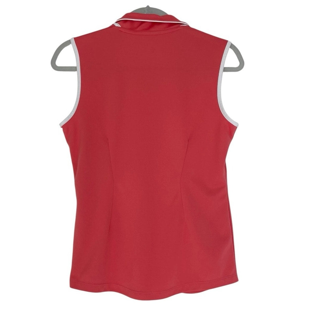 JoFit Coral Pink Active Polo Tank Top