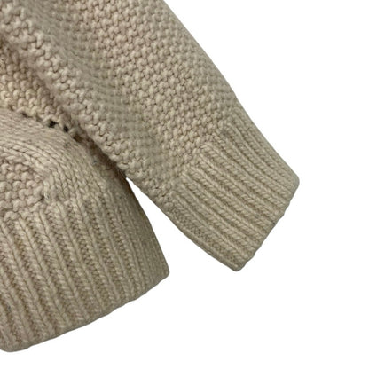 H&M Cream Zig-Zag Knit Crewneck Sweater