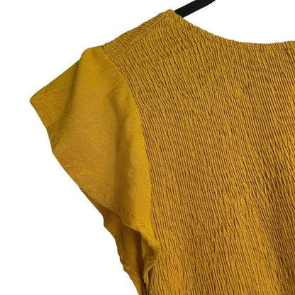 Zesica Yellow Ruched A-Line Maxi Dress