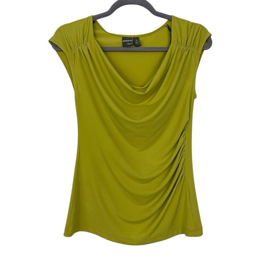 Anthracite for Muse Green Cowl Neck Ruched Blouse
