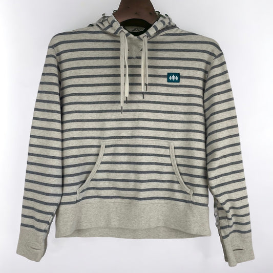 Merica Clothing Co. Mens Soft Grey Striped Hoodie Sweatshirt