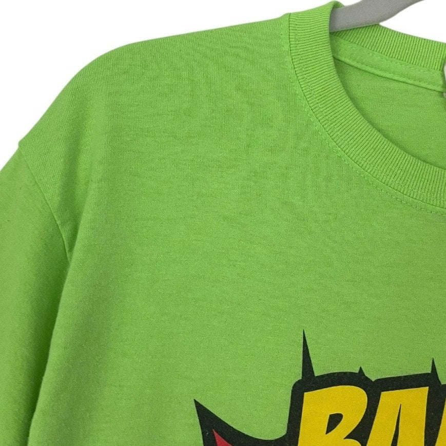 Neon Green BAM! BABY! Short Sleeve Graphic Tee