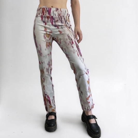 Insight Vintage Colorful Watercolor Stretch Trousers