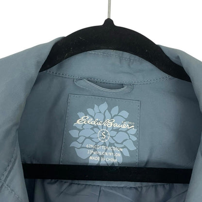 Eddie Bauer Blue Button Down Rain Jacket