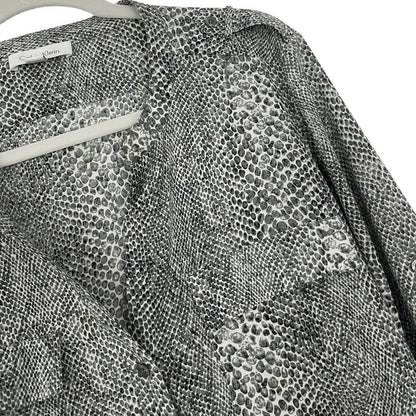 Calvin Klein Grey Snakeskin Button Down Blouse