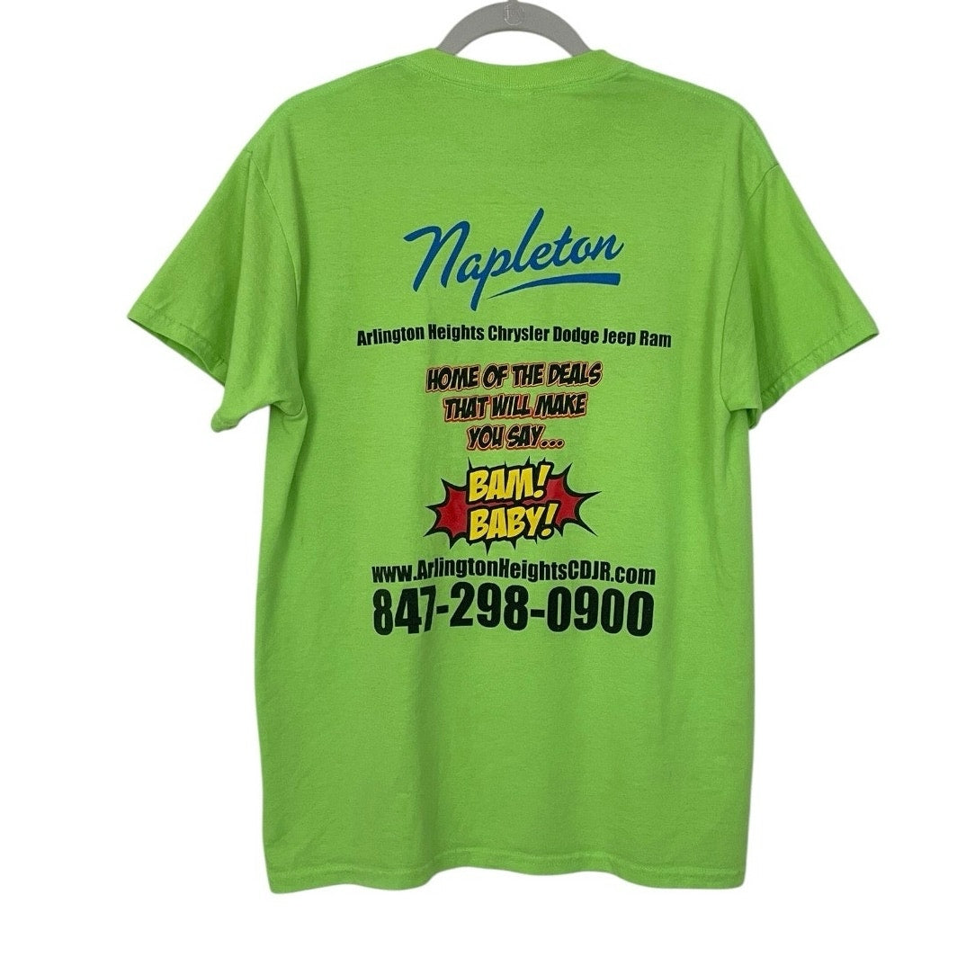 Neon Green BAM! BABY! Short Sleeve Graphic Tee