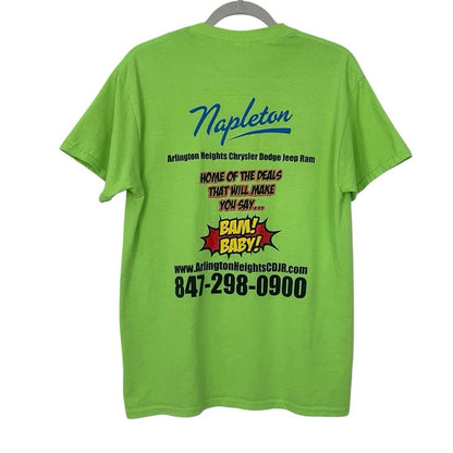 Neon Green BAM! BABY! Short Sleeve Graphic Tee