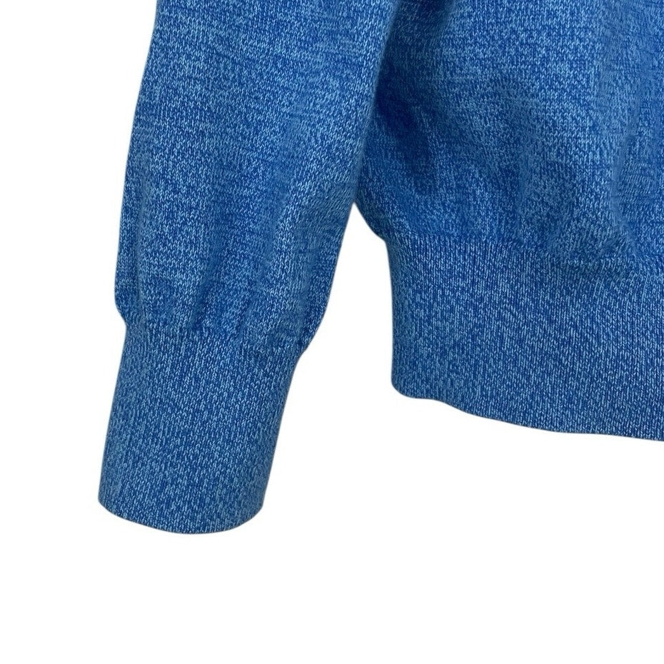 Tommy Hilfiger Mens Blue Premium Cotton V-Neck Sweater