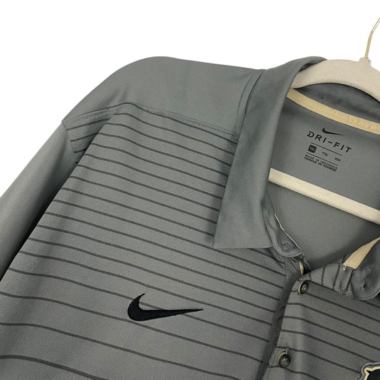 Nike Dri-Fit University of Colorado Buffaloes Mens Grey Striped Polo Shirt