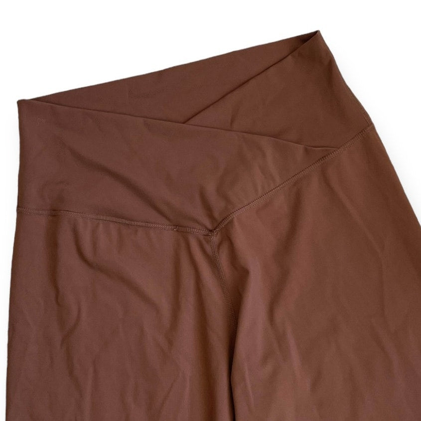 Brown Actve Flare V-Waistband Athletic Leggings