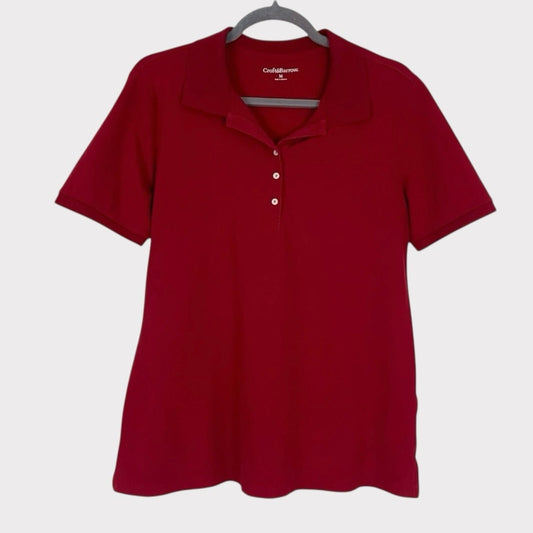 Croft & Barrow Red Short Sleeve Polo Shirt