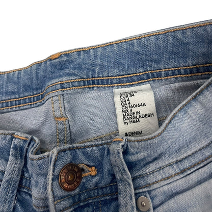 &Denim by H&M Low Waist Cuffed Mini Jean Shorts