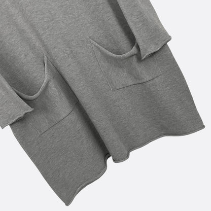 J. Jill Grey Knit Scoop Neck Long Sweater