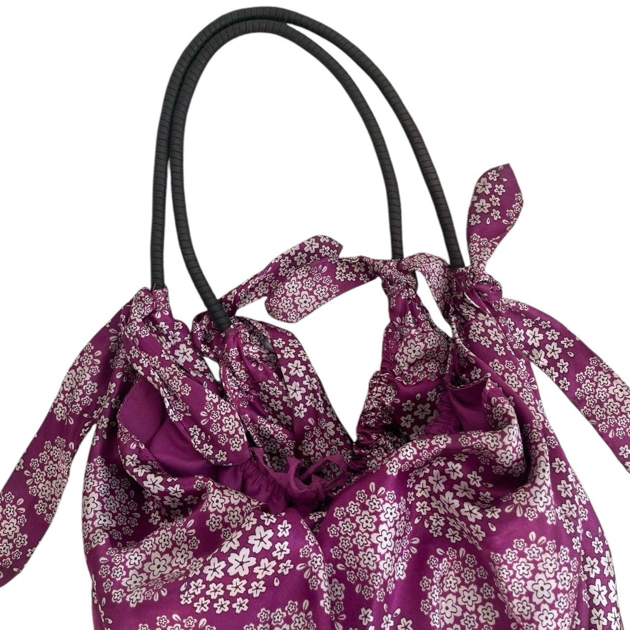 Old Navy Silky Purple Floral Boho Shoulder Bag