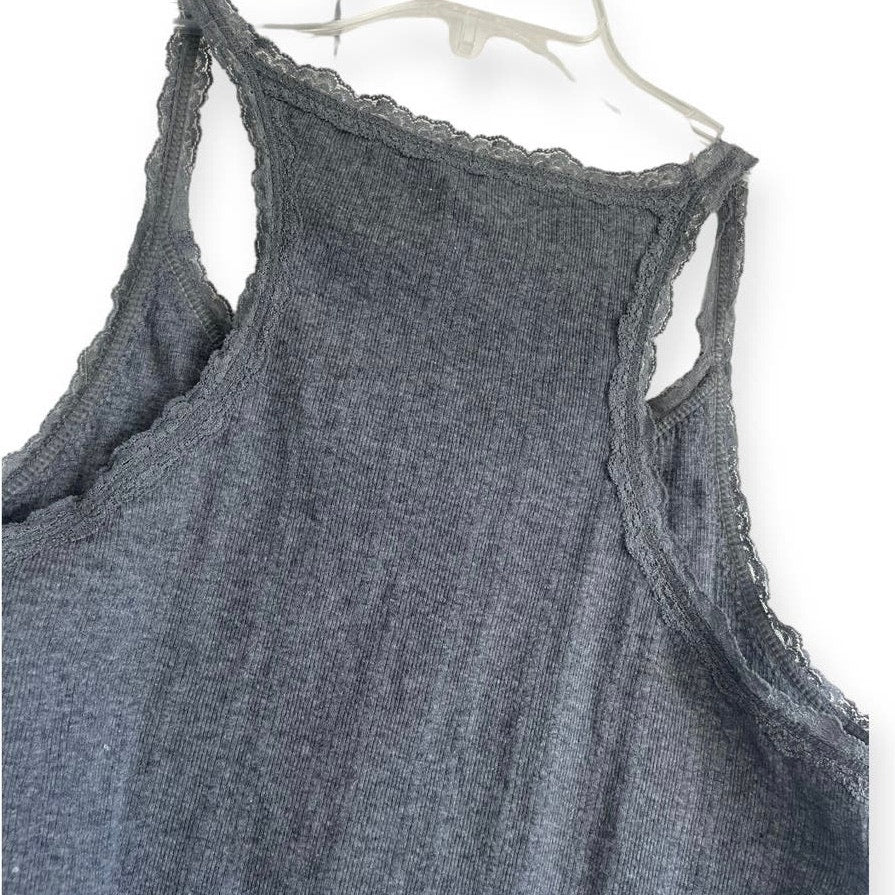 Eddie Bauer Soft Grey Cropped Tank Top