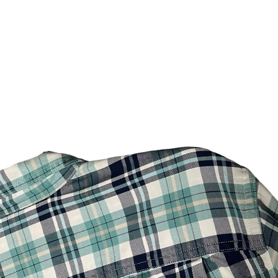 Amazon Essentials Mens Blue Plaid Slim Fit Long Sleeve Button Down Shirt