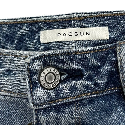 PacSun Denim High Rise Festival Distressed Mini Jean Shorts