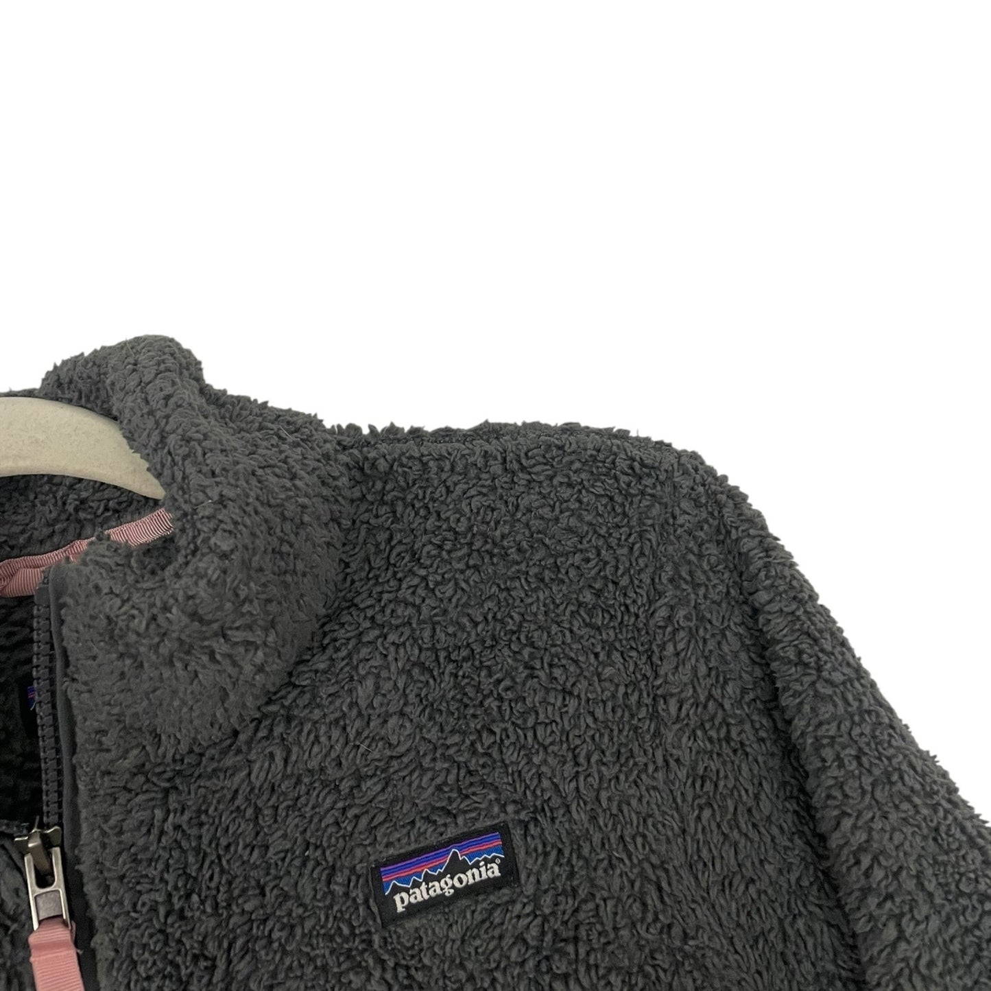 Patagonia Juniors Grey Teddy Sherpa Quarter Zip Sweatshirt