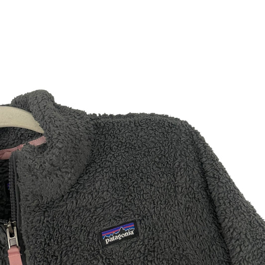 Patagonia Juniors Grey Teddy Sherpa Quarter Zip Sweatshirt