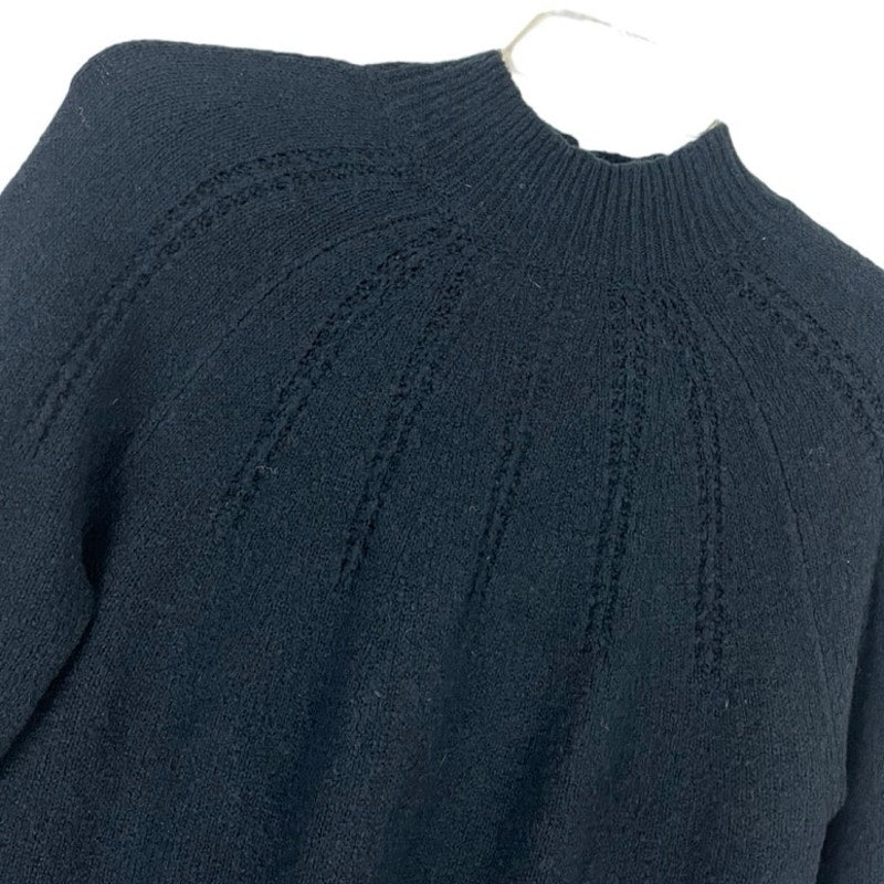 BB Dakota Soft Navy Blue Knit Front Cutout Sweater