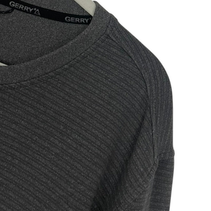 Gerry Charcoal Grey Striped Pullover Sweatshirt