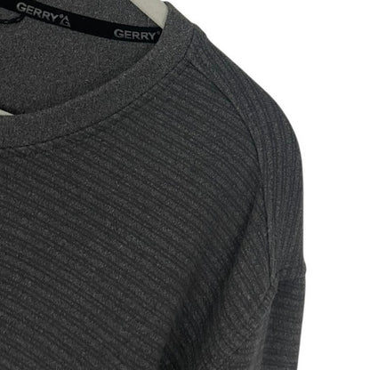 Gerry Charcoal Grey Striped Pullover Sweatshirt