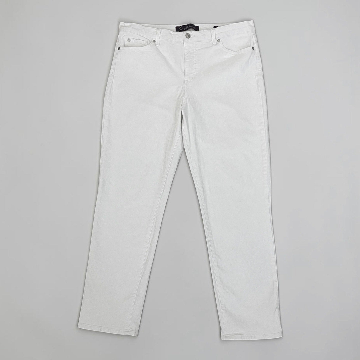 Gloria Vanderbilt White Boyfriend Jeans