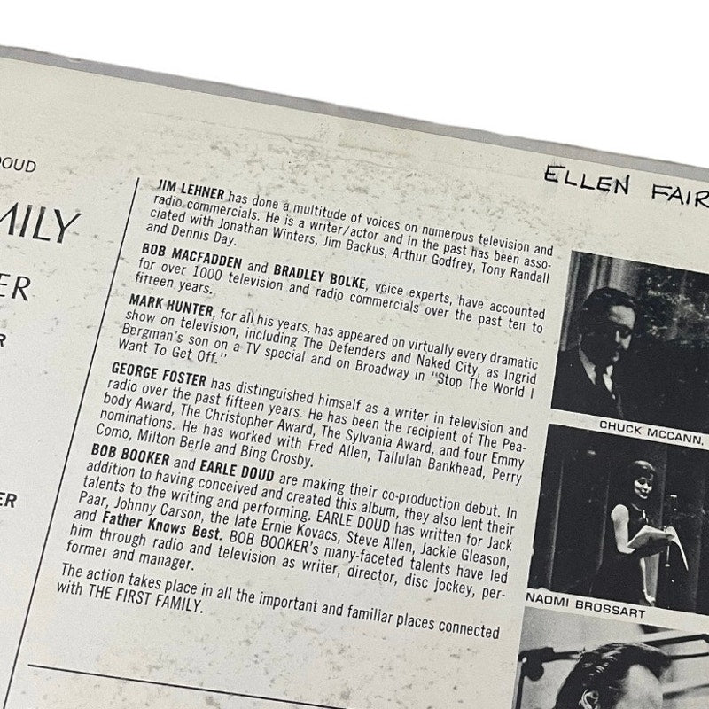 Bob Booker & Earle Doud Present The First Family Vinyl Record