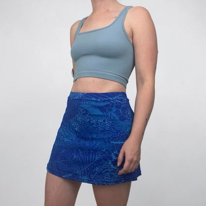 NWT Coolibar Blue Abstract Print UPF 50+ Active Mini Skort
