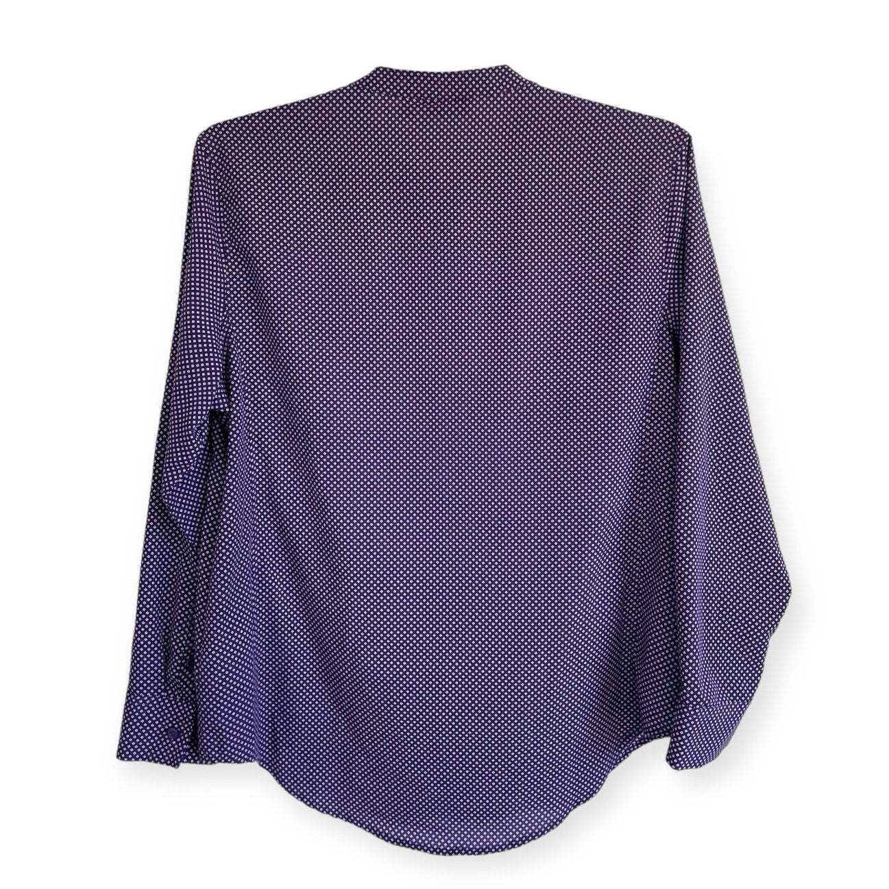 Apt. 9 Purple Patterned Button Down Long Sleeve Blouse