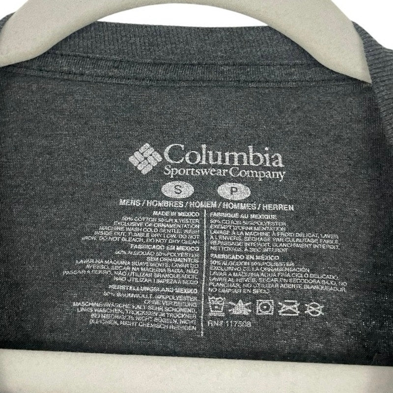 Columbia Mens Grey PFG American Flag Fish Graphic Tee