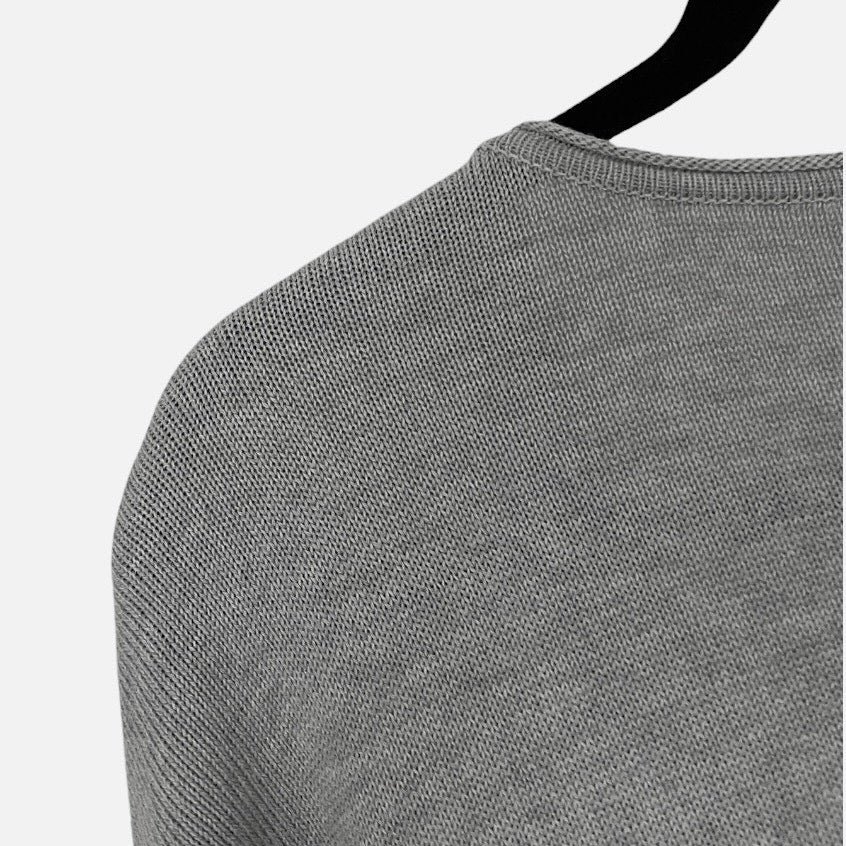 J. Jill Grey Knit Scoop Neck Long Sweater