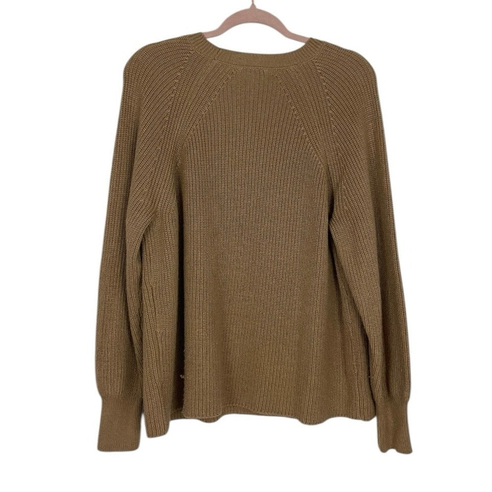 Jessica Simpson Beige Knit Crewneck Sweater