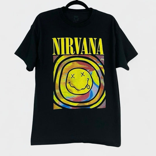 Nirvana Black Graphic Short Sleeve T-Shirt