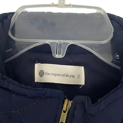 The Impeccable Pig Navy Blue Zip Up Puffer Vest
