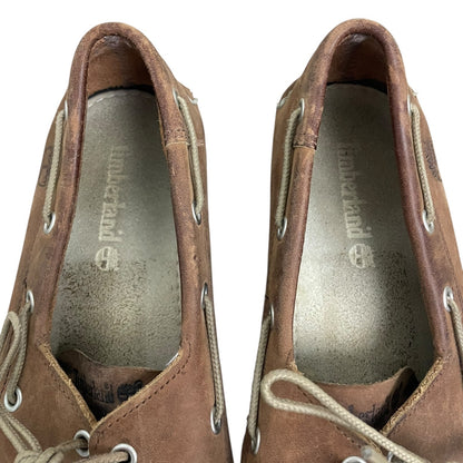 Timberland Mens Brown Genuine Leather Boat Shoes