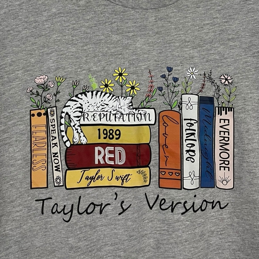 Bella + Canvas Grey Taylor's Version Short Sleeve Graphic Tee