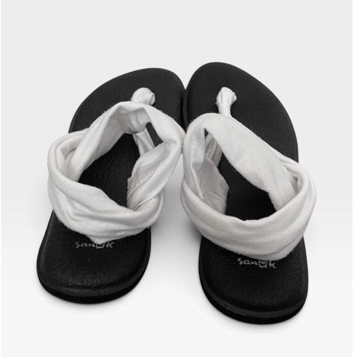 Sanuk Black & White Yoga Sling 2 Comfort Sandals
