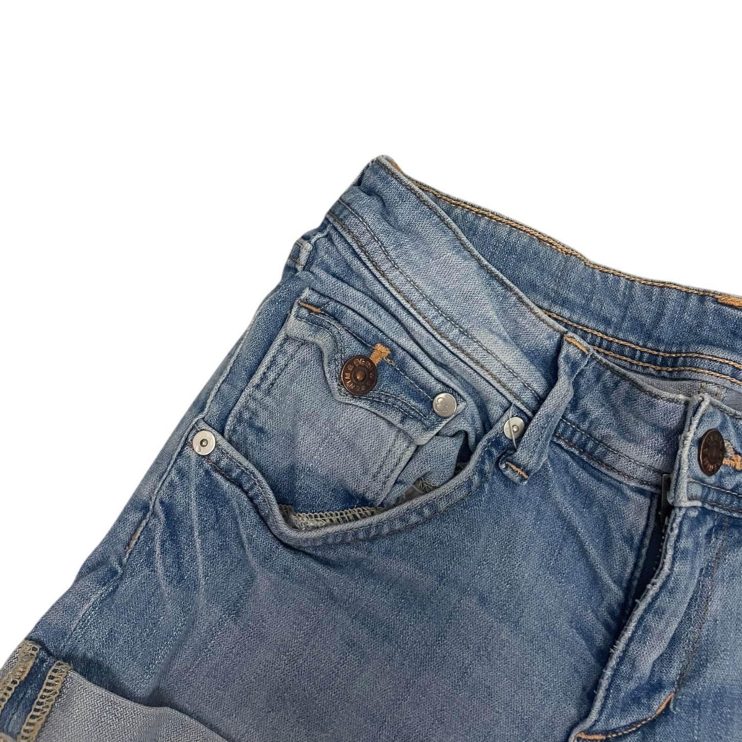 &Denim by H&M Low Waist Cuffed Mini Jean Shorts