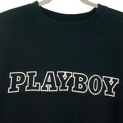 Playboy by PacSun Black & White Graphic Crewneck Sweatshirt