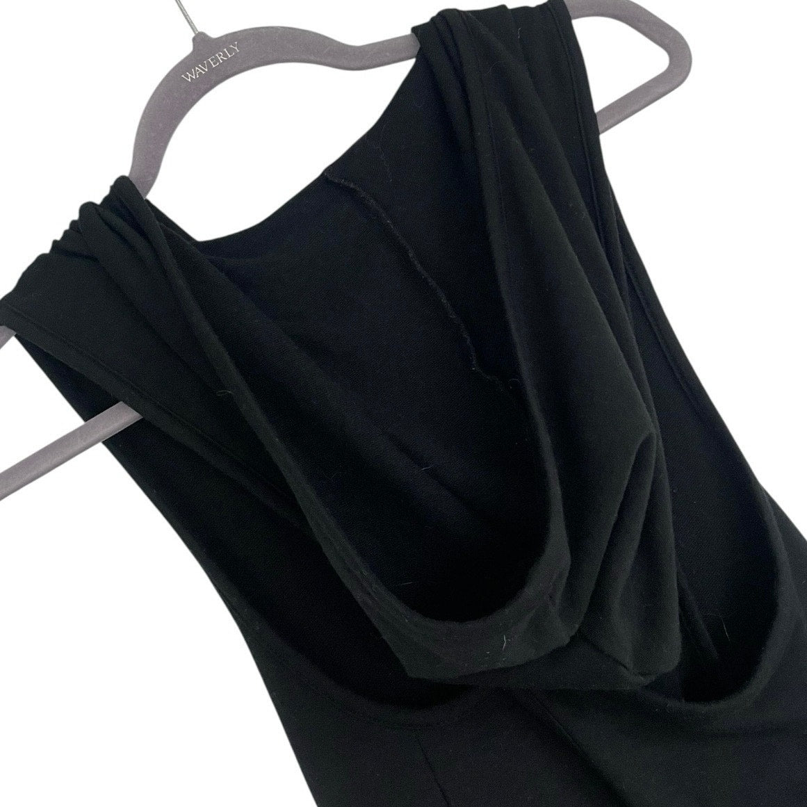 Mossimo Supply Co Black Hooded Open Cross Back Top