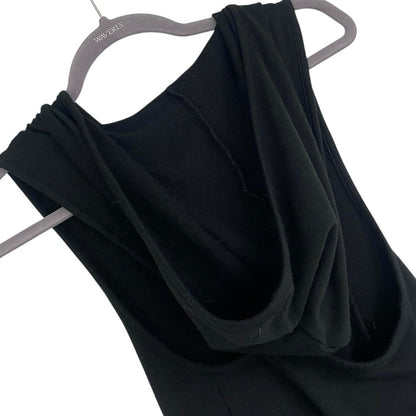 Mossimo Supply Co Black Hooded Open Cross Back Top