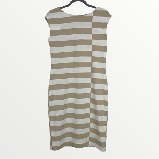 Doncaster Beige and White Striped Dress