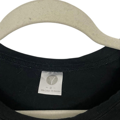 Yummie Black & White Not Today Lazy Cat Graphic Short Sleeve Tee