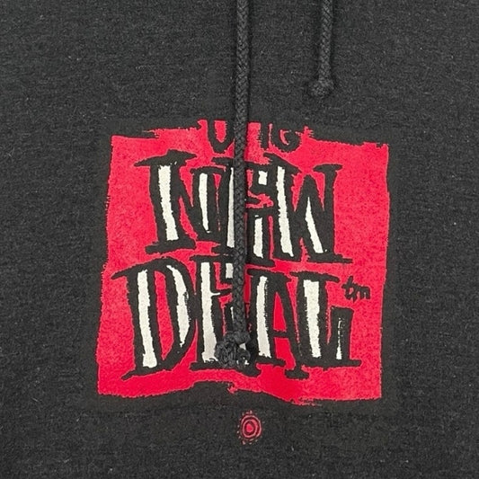 The New Deal Skateboards Black & Red Logo Graphic Pullover Hoodie Sweatshirt