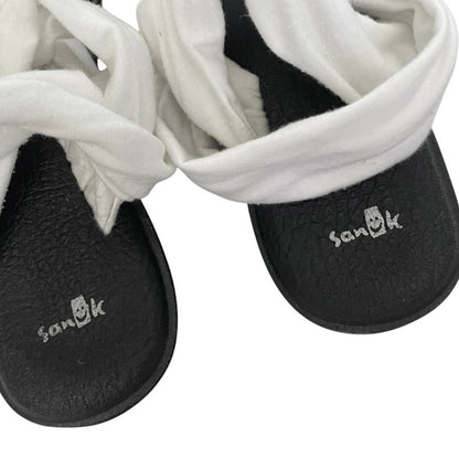 Sanuk Black & White Yoga Sling 2 Comfort Sandals