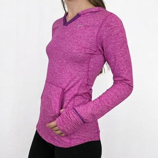 Nike Running Pink Dri-fit Active Hooded Sweatshirt