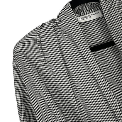 Francine Browner Vintage Black and White Gingham Blazer