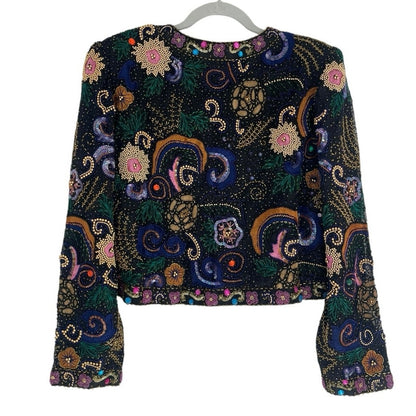 Lawrence Kazar Vintage Beaded Embellished Evening Jacket